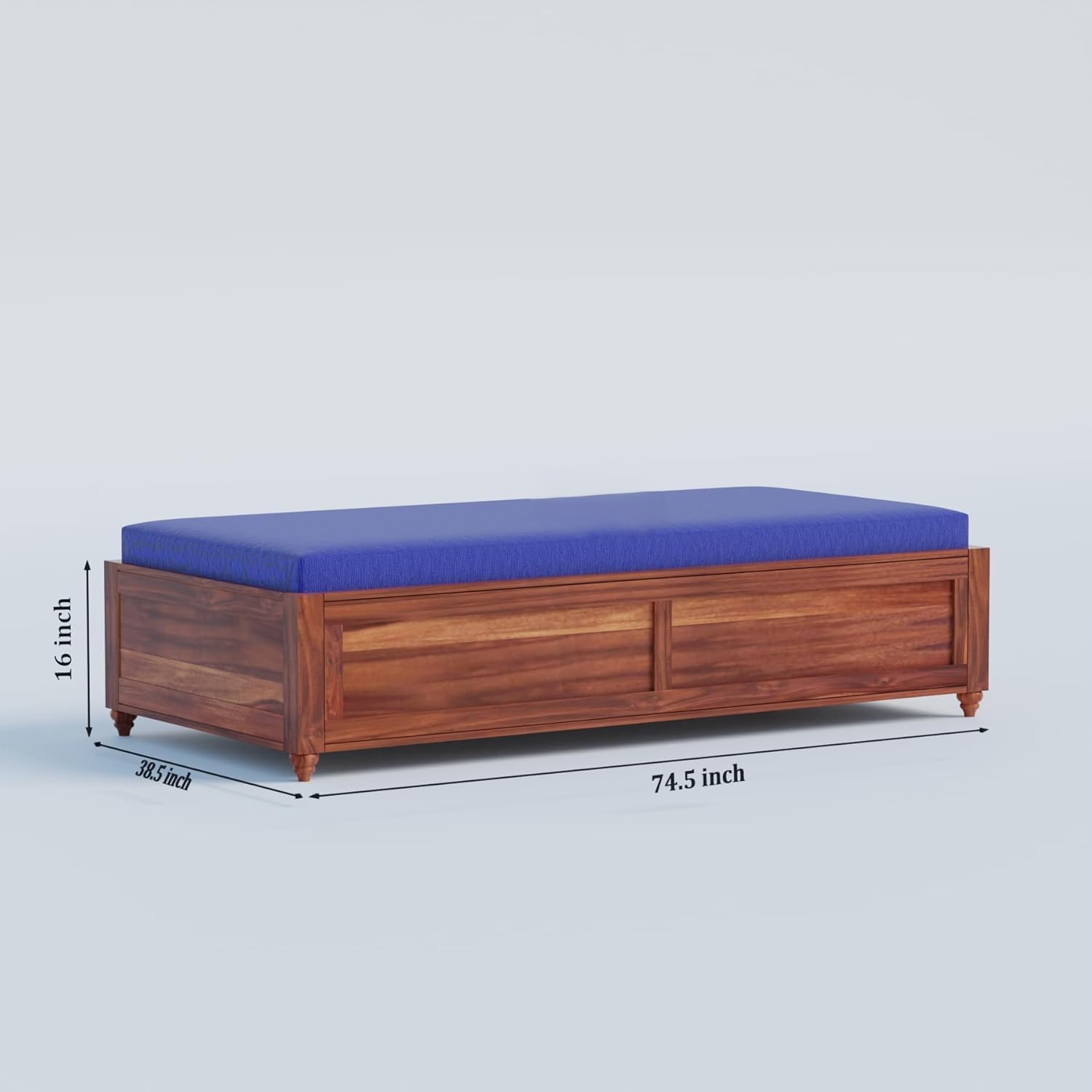 dakshyani sheesham wood low diwan bed with raised panel base dakshyani sheesham wood low diwan bed with raised panel base