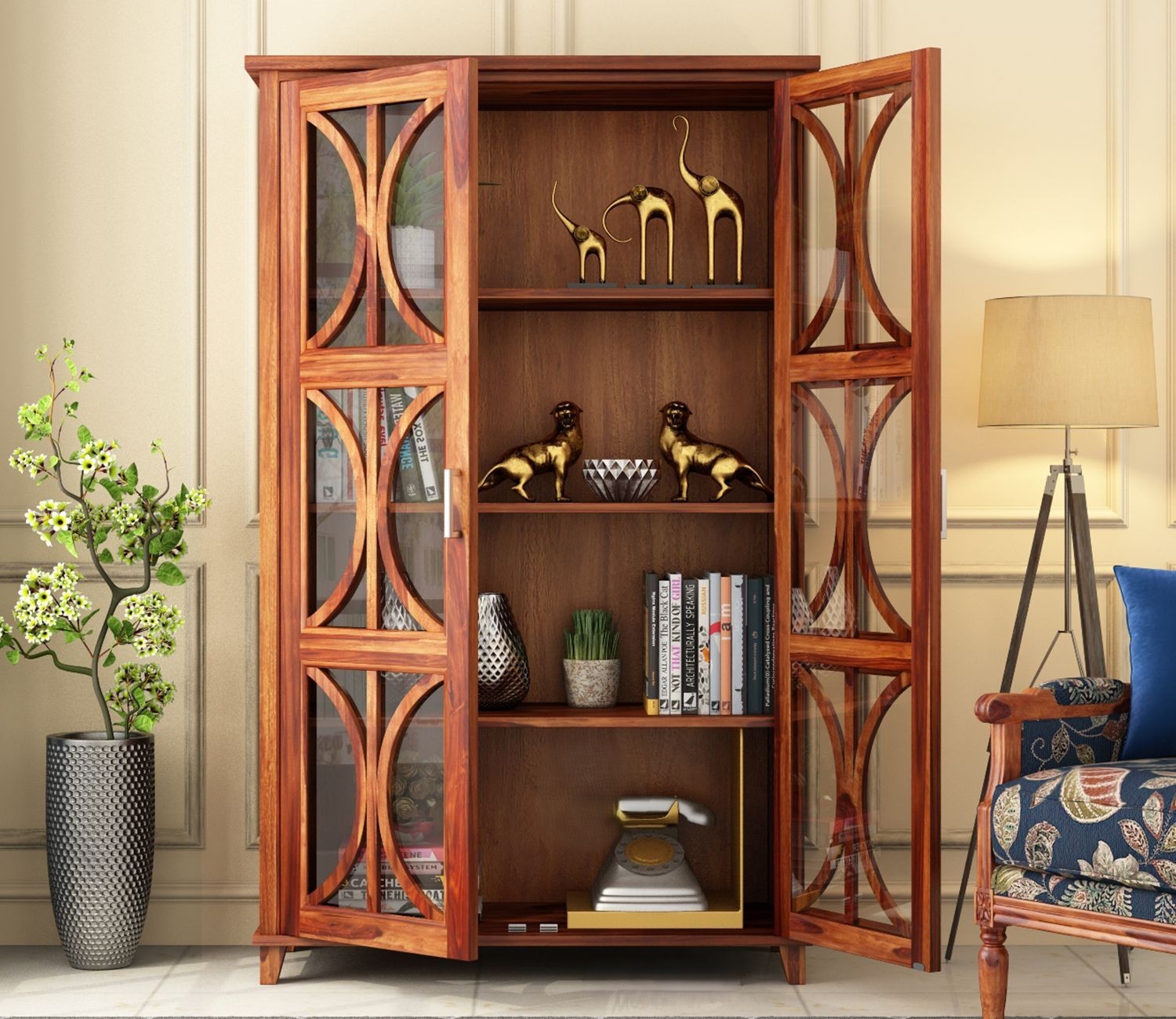 dakshyani sheesham wood glass door bookshelf dakshyani sheesham wood glass door bookshelf