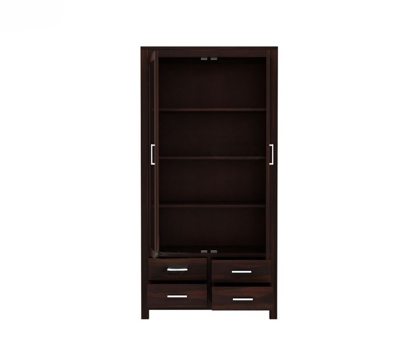 dakshyani sheesham wood glass display bookshelf with drawers dakshyani sheesham wood glass display bookshelf with drawers