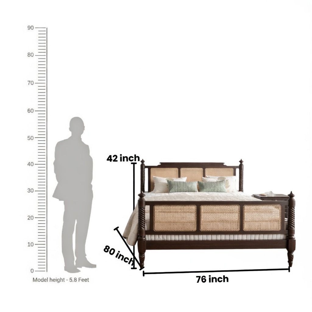 dakshyani sheesham wood four poster cane weave bed dakshyani sheesham wood four poster cane weave bed